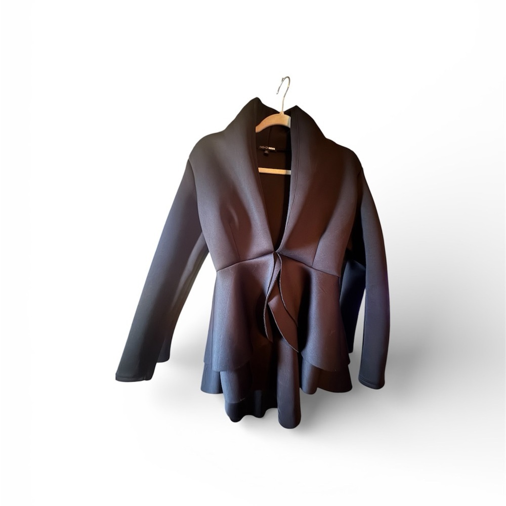 Fashion Nova Black Peplum Blazer - Picture 3 of 6